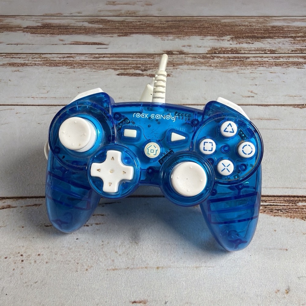 PDP Rock Candy Wired PS3 Controller Blue Sony PlayStation 3 Gamepad